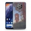 Дизайнерский силиконовый чехол для Nokia 9 PureView ежик в тумане