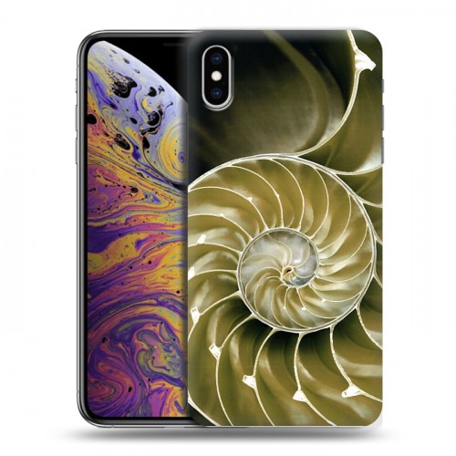 Дизайнерский силиконовый чехол для Iphone Xs Max Абстракции Спираль