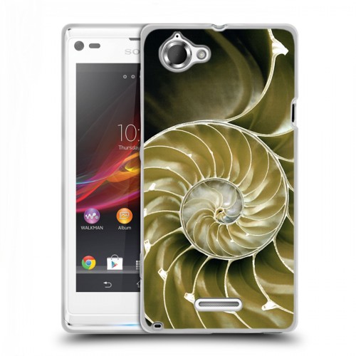 Дизайнерский пластиковый чехол для Sony Xperia L Абстракции Спираль