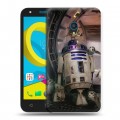 Дизайнерский пластиковый чехол для Alcatel U5 Star Wars : The Last Jedi