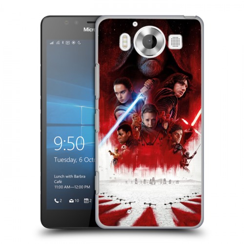 Дизайнерский пластиковый чехол для Microsoft Lumia 950 Star Wars : The Last Jedi