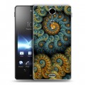 Дизайнерский пластиковый чехол для Sony Xperia TX Абстракции Спираль