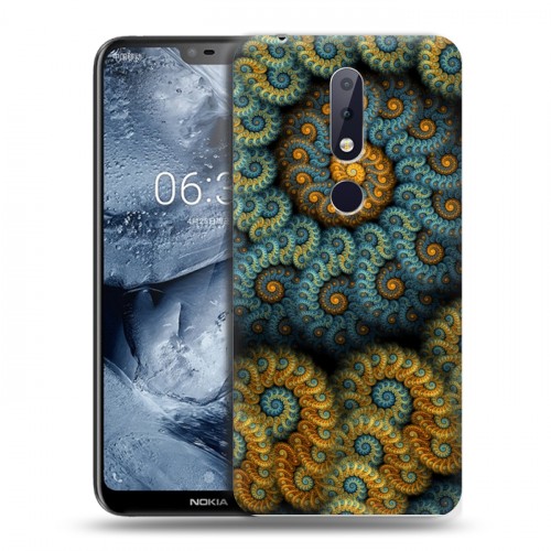 Дизайнерский пластиковый чехол для Nokia 6.1 Plus Абстракции Спираль