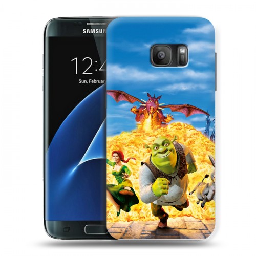 Дизайнерский силиконовый с усиленными углами чехол для Samsung Galaxy S7 Шрек
