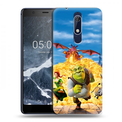 Дизайнерский пластиковый чехол для Nokia 5.1 Шрек