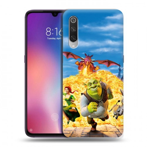 Дизайнерский силиконовый с усиленными углами чехол для Xiaomi Mi9 Шрек