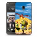 Дизайнерский пластиковый чехол для HTC Desire 700 Шрек