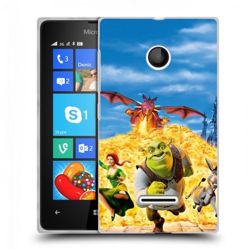 Дизайнерский пластиковый чехол для Microsoft Lumia 435 Шрек