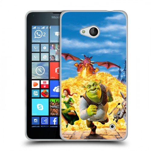 Дизайнерский пластиковый чехол для Microsoft Lumia 640 Шрек