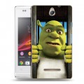 Дизайнерский пластиковый чехол для Sony Xperia E Шрек