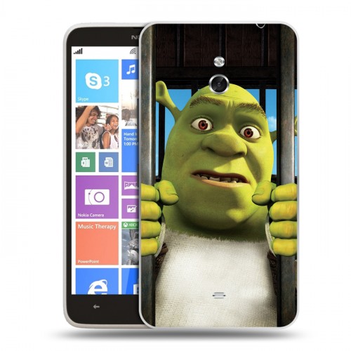 Дизайнерский пластиковый чехол для Nokia Lumia 1320 Шрек