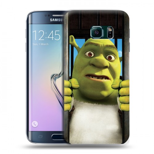 Дизайнерский пластиковый чехол для Samsung Galaxy S6 Edge Шрек