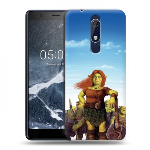 Дизайнерский пластиковый чехол для Nokia 5.1 Шрек