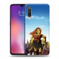 Дизайнерский силиконовый с усиленными углами чехол для Xiaomi Mi9 Шрек