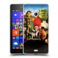 Дизайнерский пластиковый чехол для Microsoft Lumia 540 Шрек