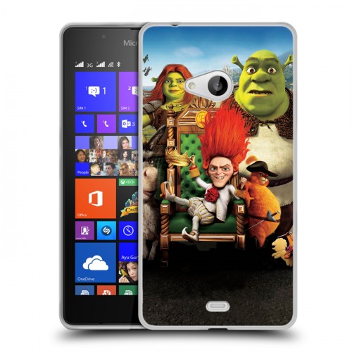 Дизайнерский пластиковый чехол для Microsoft Lumia 540 Шрек
