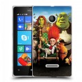 Дизайнерский пластиковый чехол для Microsoft Lumia 435 Шрек