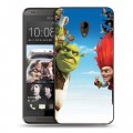 Дизайнерский пластиковый чехол для HTC Desire 700 Шрек