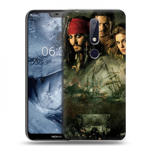 Дизайнерский силиконовый чехол для Nokia 6.1 Plus 	 Пираты карибского моря