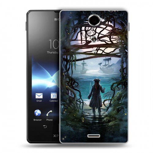 Дизайнерский пластиковый чехол для Sony Xperia TX 	 Пираты карибского моря