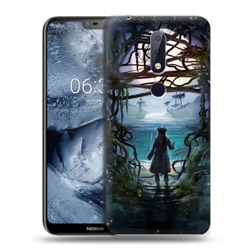 Дизайнерский пластиковый чехол для Nokia 6.1 Plus 	 Пираты карибского моря