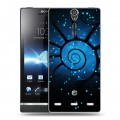 Дизайнерский пластиковый чехол для Sony Xperia S Абстракции Спираль