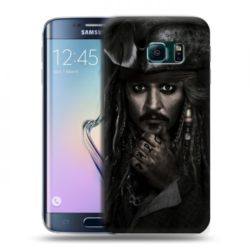 Дизайнерский пластиковый чехол для Samsung Galaxy S6 Edge 	 Пираты карибского моря