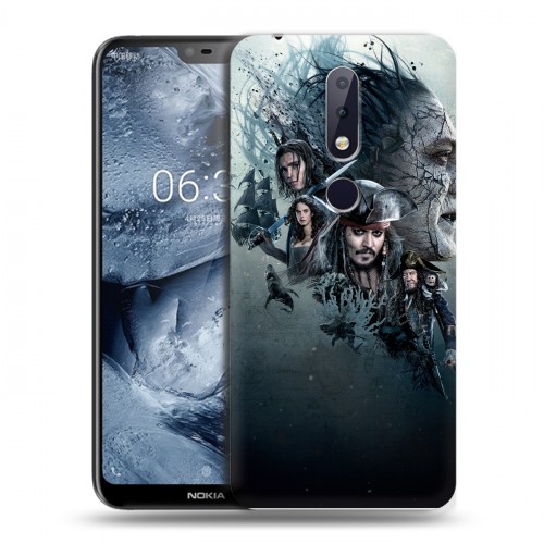 Дизайнерский пластиковый чехол для Nokia 6.1 Plus 	 Пираты карибского моря