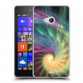 Дизайнерский пластиковый чехол для Microsoft Lumia 540 Абстракции Спираль