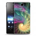 Дизайнерский пластиковый чехол для Sony Xperia TX Абстракции Спираль