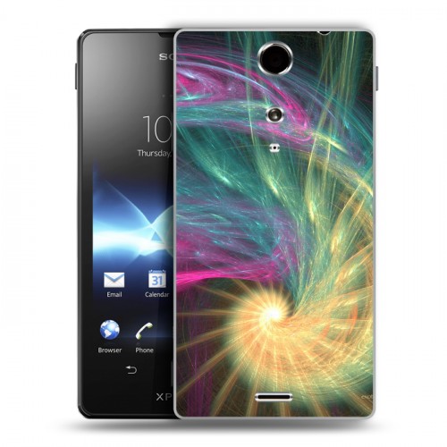 Дизайнерский пластиковый чехол для Sony Xperia TX Абстракции Спираль