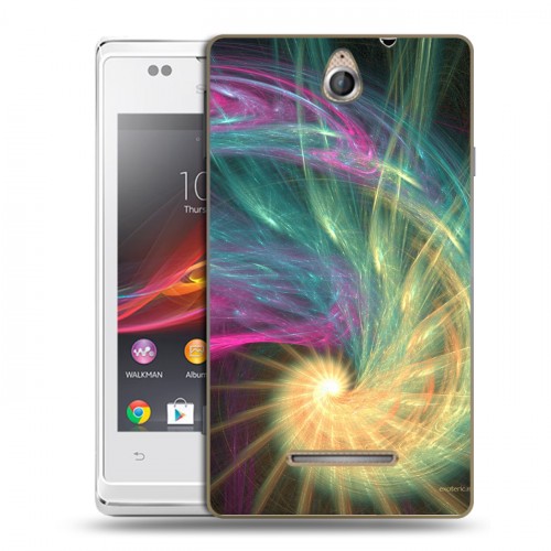 Дизайнерский пластиковый чехол для Sony Xperia E Абстракции Спираль