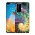 Дизайнерский пластиковый чехол для Huawei P40 Абстракции Спираль