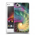 Дизайнерский пластиковый чехол для Sony Xperia L Абстракции Спираль