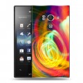 Дизайнерский пластиковый чехол для Sony Xperia acro S Абстракции Спираль