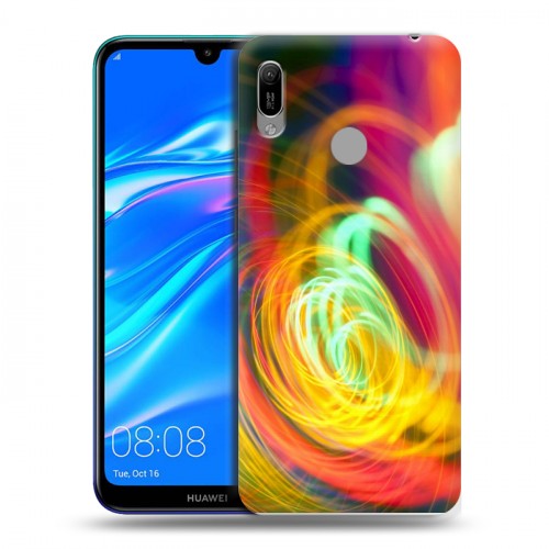 Дизайнерский пластиковый чехол для Huawei Y6 (2019) Абстракции Спираль