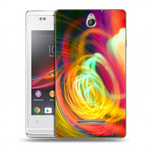 Дизайнерский пластиковый чехол для Sony Xperia E Абстракции Спираль