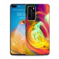 Дизайнерский пластиковый чехол для Huawei P40 Абстракции Спираль