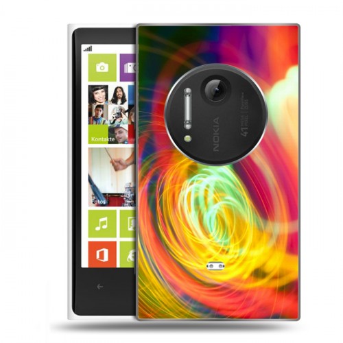 Дизайнерский пластиковый чехол для Nokia Lumia 1020 Абстракции Спираль