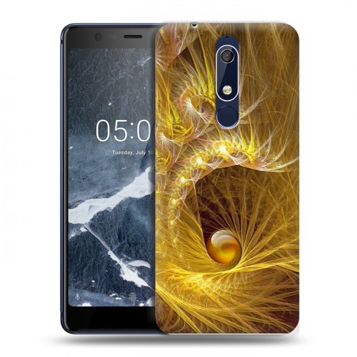 Дизайнерский пластиковый чехол для Nokia 5.1 Абстракции Спираль