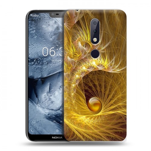 Дизайнерский пластиковый чехол для Nokia 6.1 Plus Абстракции Спираль