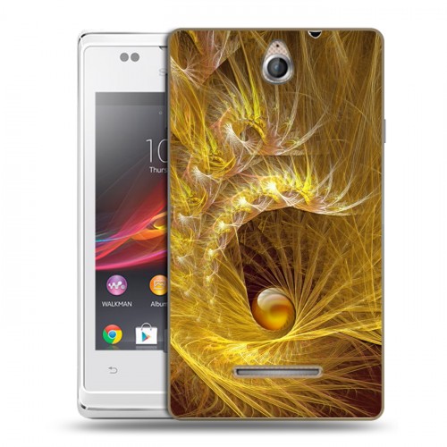 Дизайнерский пластиковый чехол для Sony Xperia E Абстракции Спираль