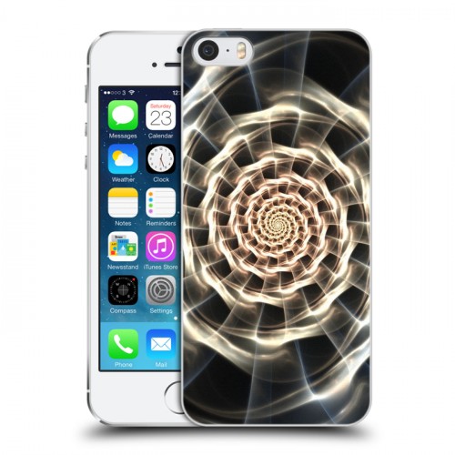 Дизайнерский пластиковый чехол для Iphone 5s Абстракции Спираль