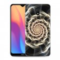 Дизайнерский силиконовый с усиленными углами чехол для Xiaomi RedMi 8A Абстракции Спираль