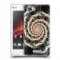 Дизайнерский пластиковый чехол для Sony Xperia L Абстракции Спираль