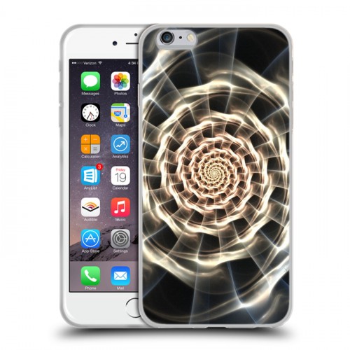 Дизайнерский силиконовый чехол для Iphone 6 Plus/6s Plus Абстракции Спираль