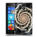 Дизайнерский пластиковый чехол для Microsoft Lumia 435 Абстракции Спираль