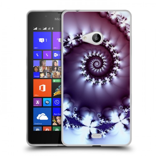 Дизайнерский пластиковый чехол для Microsoft Lumia 540 Абстракции Спираль