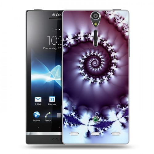 Дизайнерский пластиковый чехол для Sony Xperia S Абстракции Спираль