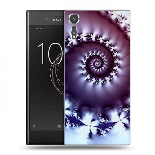 Дизайнерский пластиковый чехол для Sony Xperia XZs Абстракции Спираль